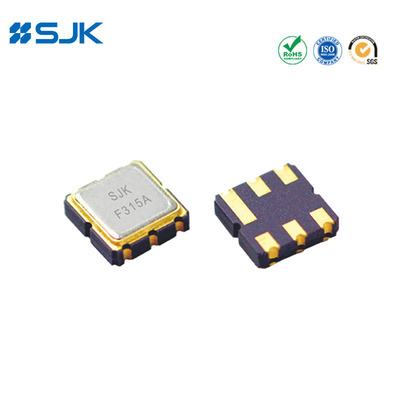 433.92MHz Saw Resonator DCC6C ขนาด 3 * 3 มิลลิเมตร ด้วยความจุภาระ 10pF /- 50KHz